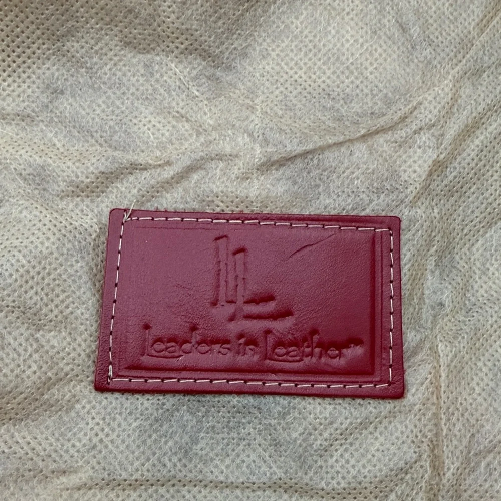 Red and Black Embossed Leather Crossbody Bag - Picture 10 of 13